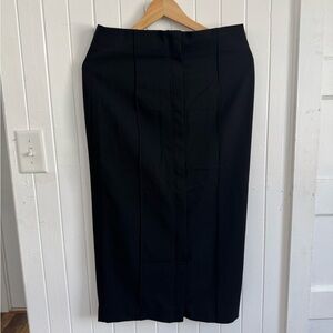 Zara zip up down Sophisticated Black Pencil Skirt
